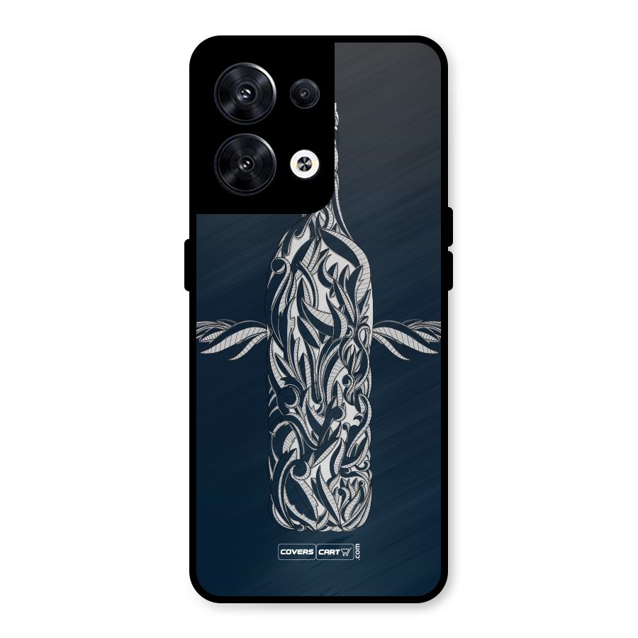 Creative Bottle Metal Back Case for Oppo Reno8 5G