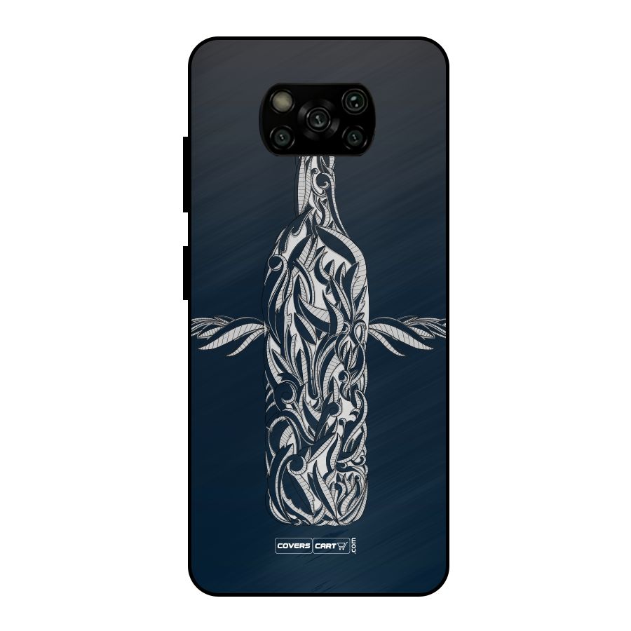Creative Bottle Metal Back Case for Poco X3