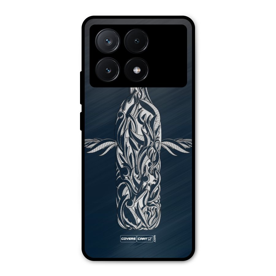 Creative Bottle Metal Back Case for Poco X6 Pro