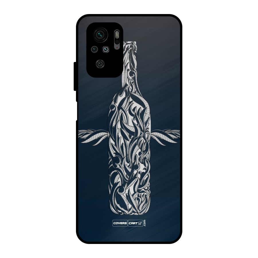 Creative Bottle Metal Back Case for Redmi Note 10S