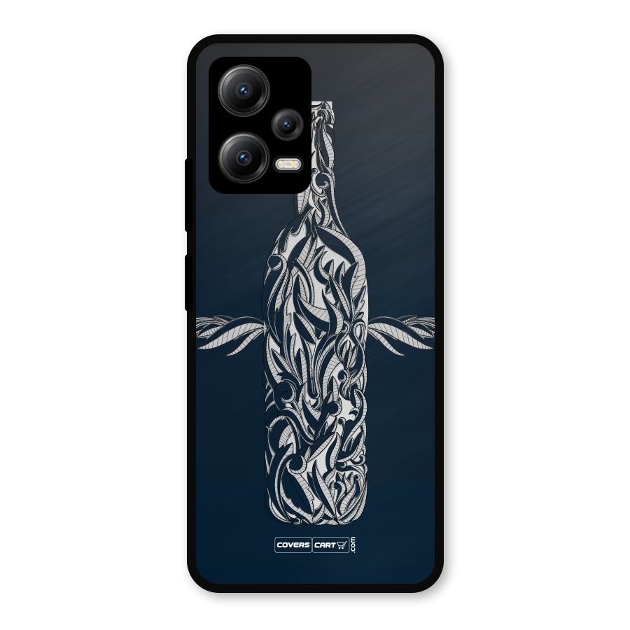 Creative Bottle Metal Back Case for Redmi Note 12 5G