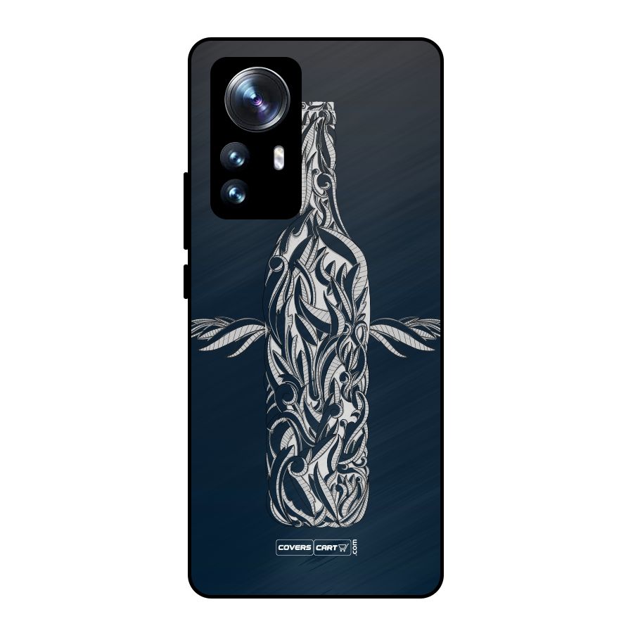Creative Bottle Metal Back Case for Xiaomi 12 Pro