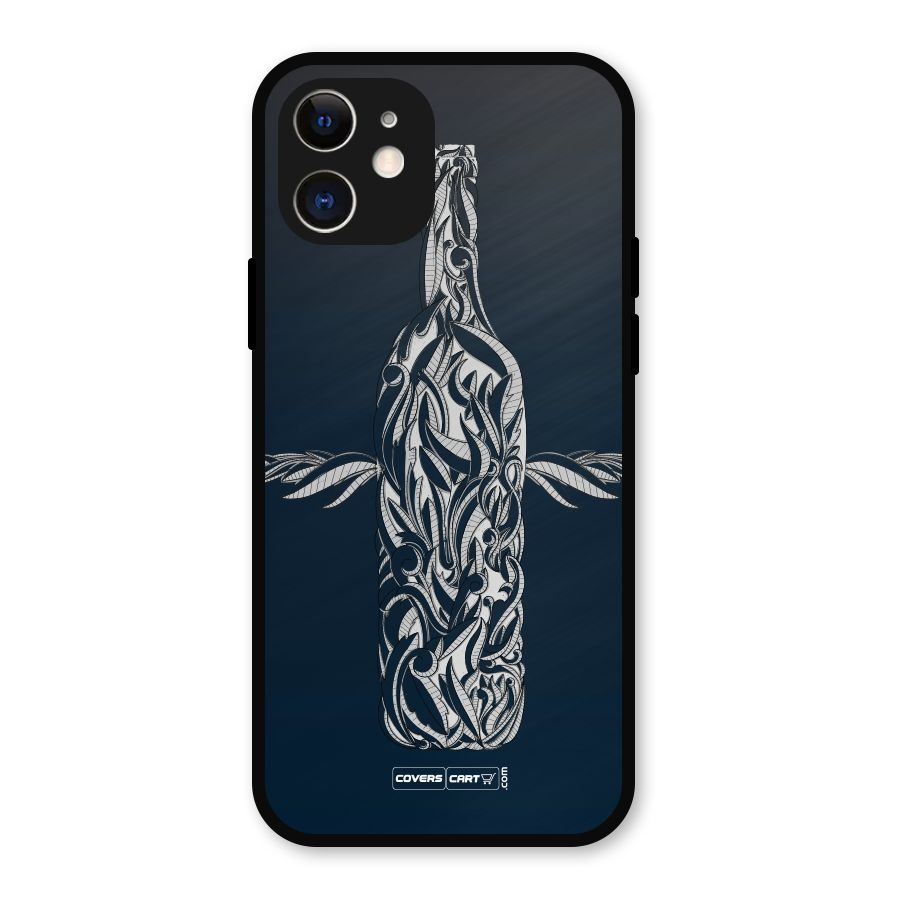 Creative Bottle Metal Back Case for iPhone 12