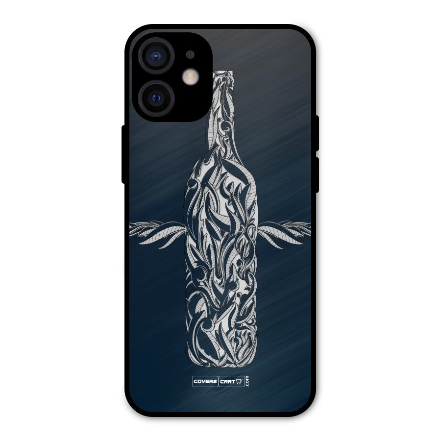 Creative Bottle Metal Back Case for iPhone 12 Mini