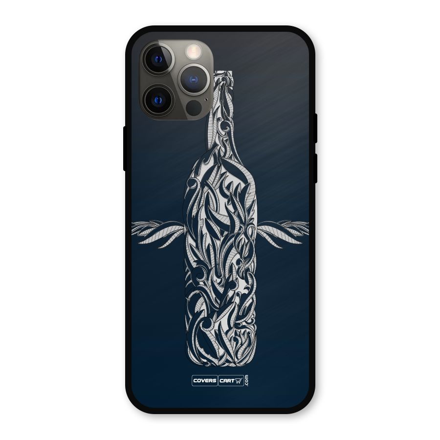 Creative Bottle Metal Back Case for iPhone 12 Pro