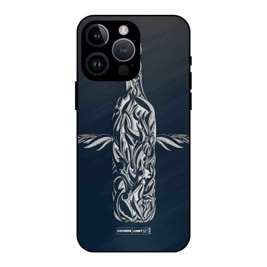 Creative Bottle Metal Back Case for iPhone 14 Pro Max