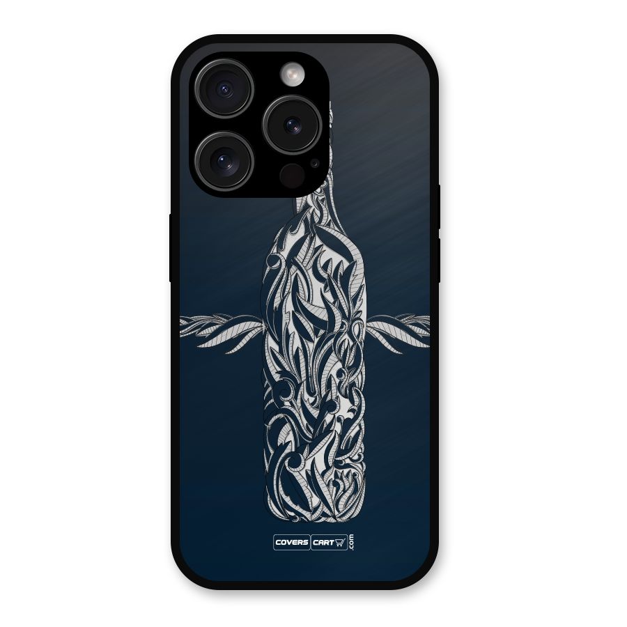 Creative Bottle Metal Back Case for iPhone 15 Pro