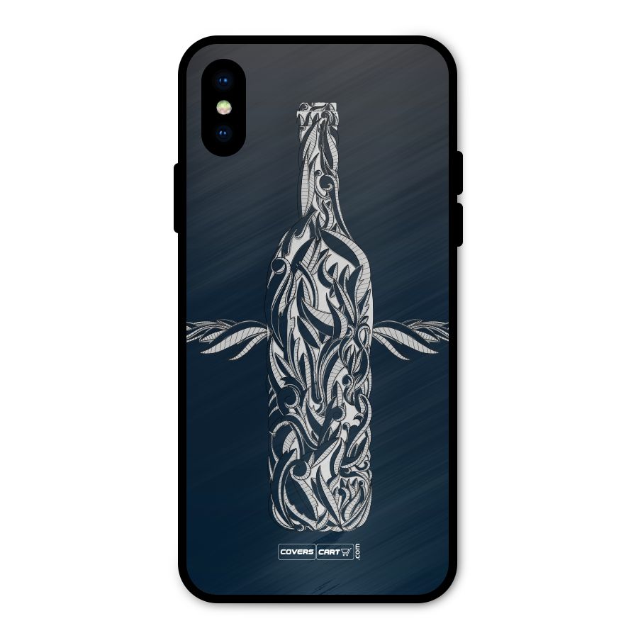Creative Bottle Metal Back Case for iPhone X