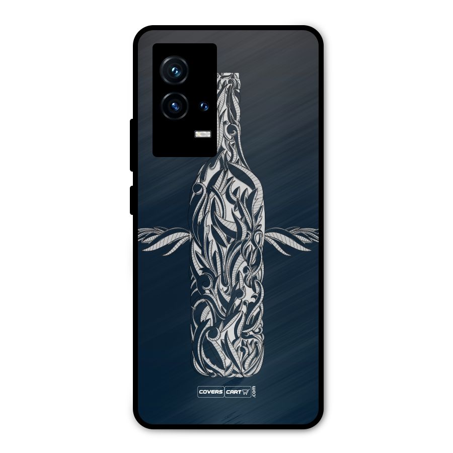 Creative Bottle Metal Back Case for iQOO 9 5G