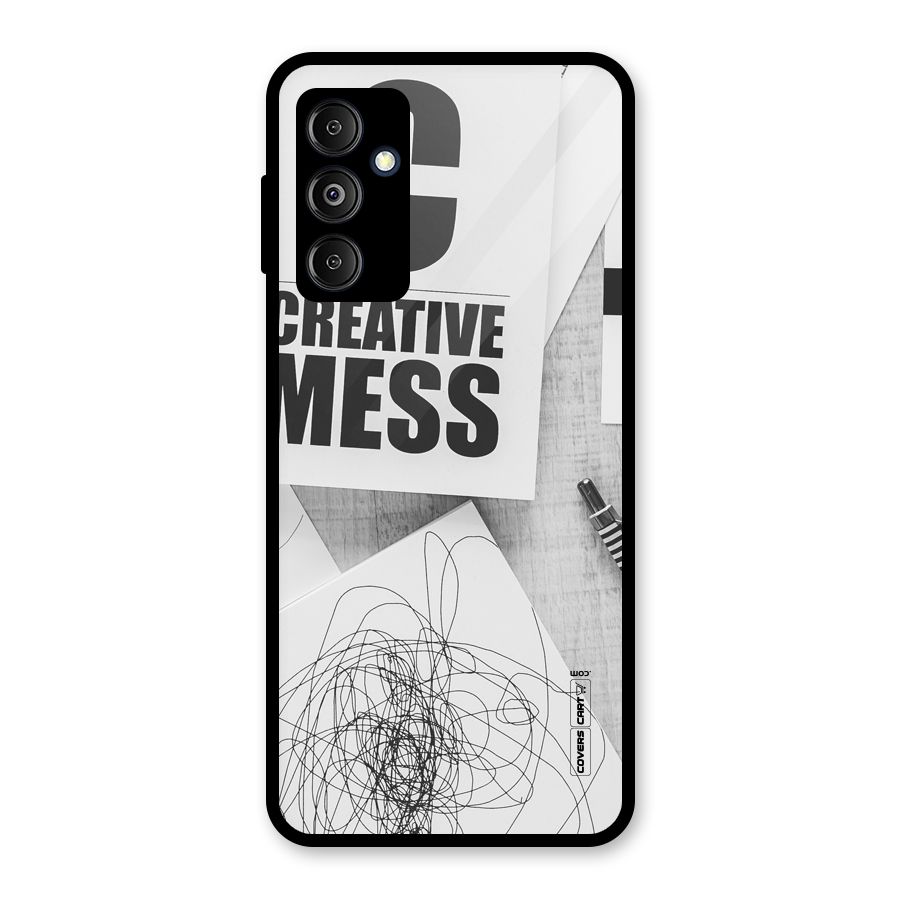 Creative Mess Glass Back Case for Galaxy M14 5G