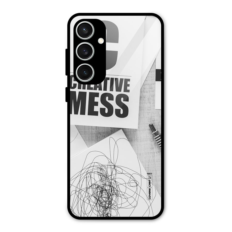 Creative Mess Glass Back Case for Galaxy S23 FE