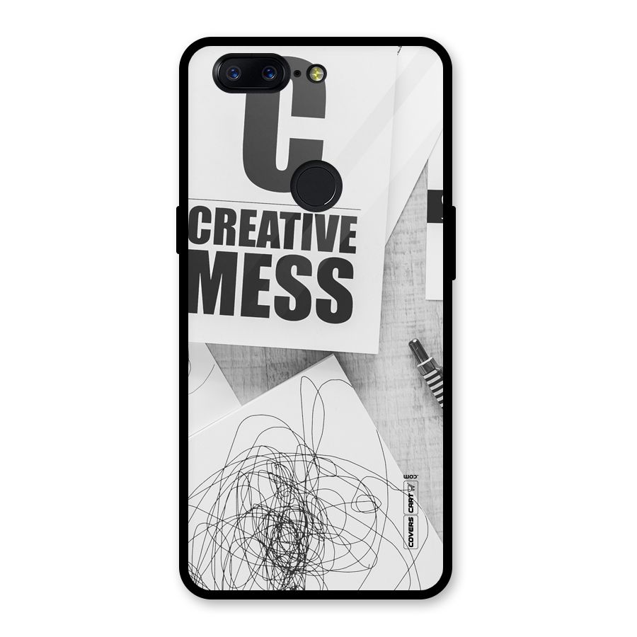 Creative Mess Glass Back Case for OnePlus 5T