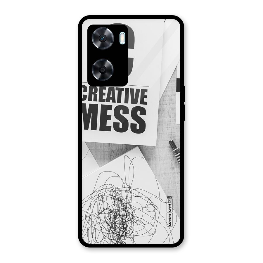 Creative Mess Glass Back Case for Oppo A77s