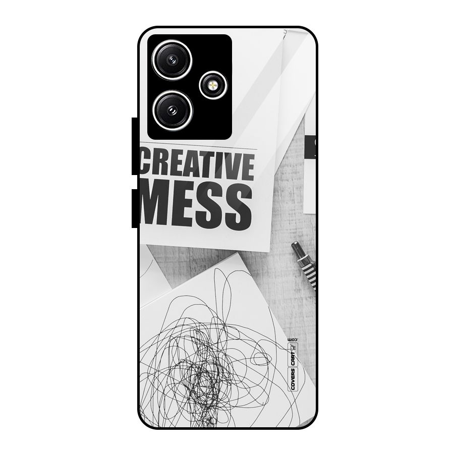 Creative Mess Glass Back Case for Poco M6 Pro