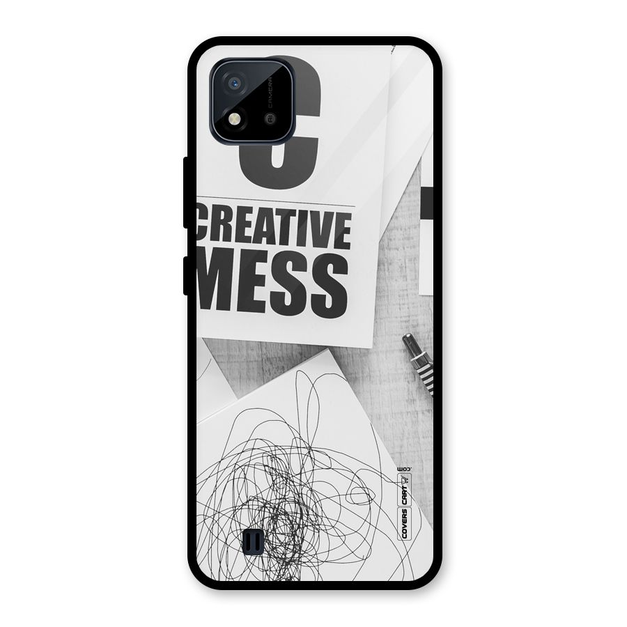 Creative Mess Glass Back Case for Realme C11 2021