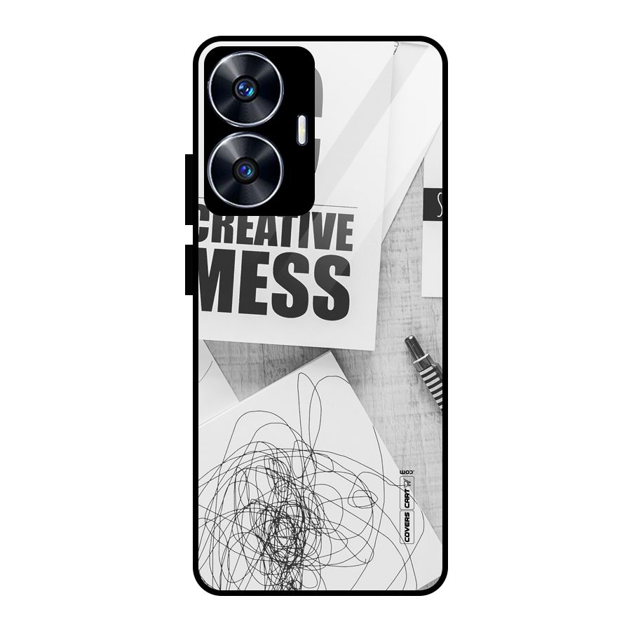 Creative Mess Glass Back Case for Realme Narzo N55