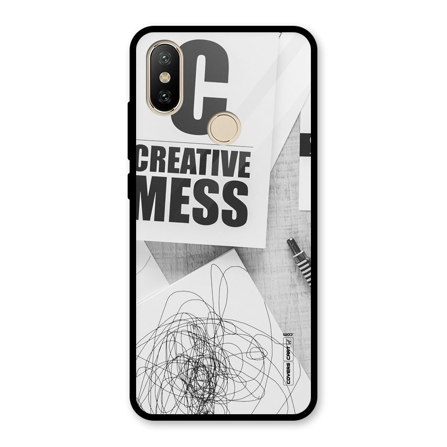 Creative Mess Glass Back Case for Redmi A2