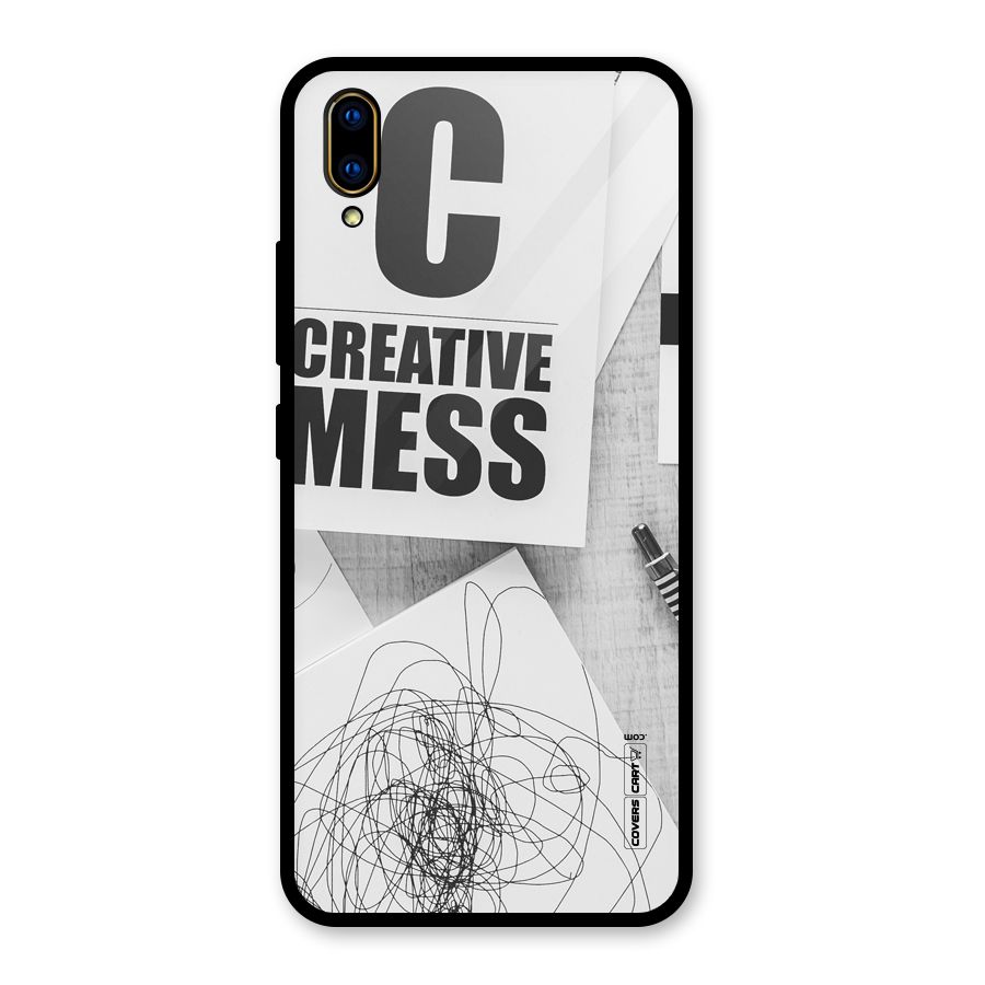 Creative Mess Glass Back Case for Vivo V11 Pro