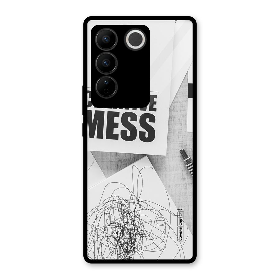 Creative Mess Glass Back Case for Vivo V27