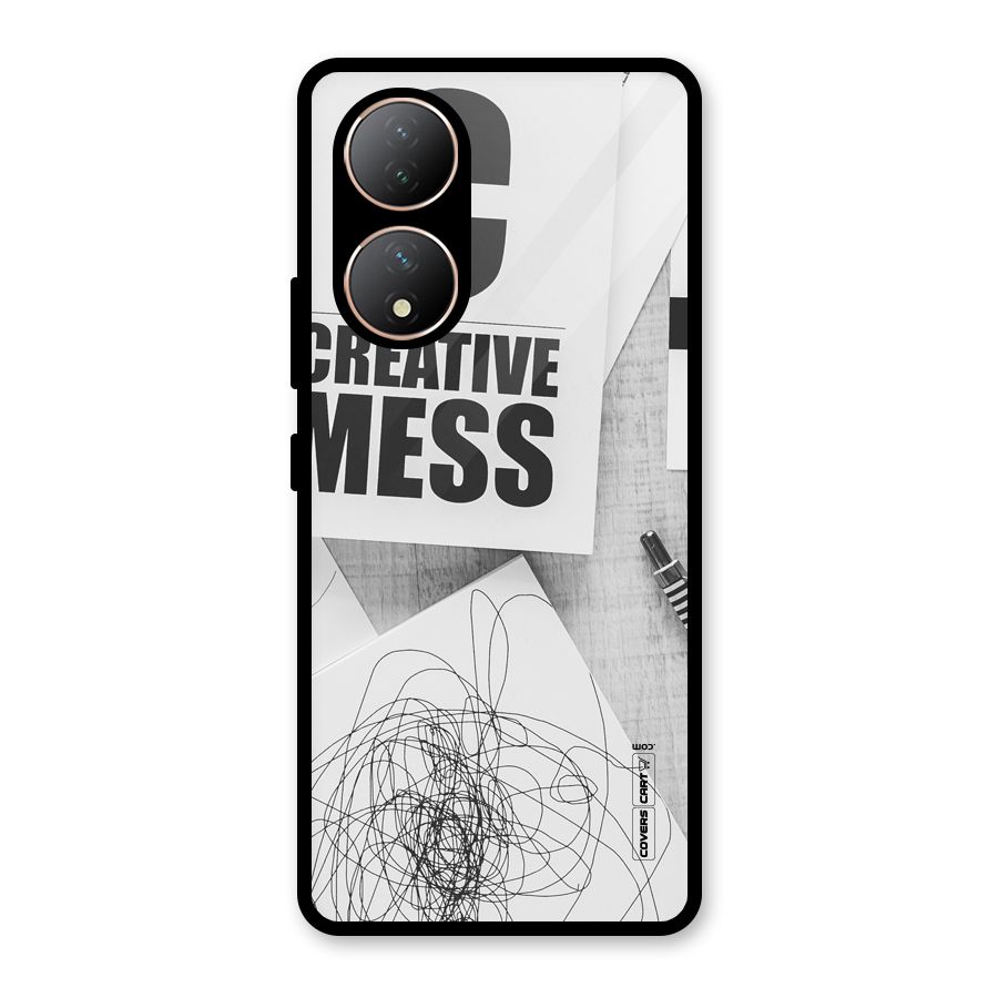 Creative Mess Glass Back Case for Vivo Y100A