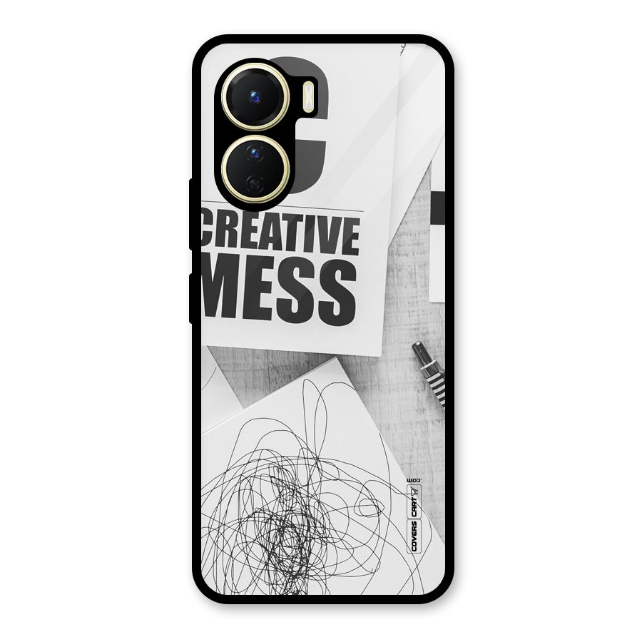Creative Mess Glass Back Case for Vivo Y16