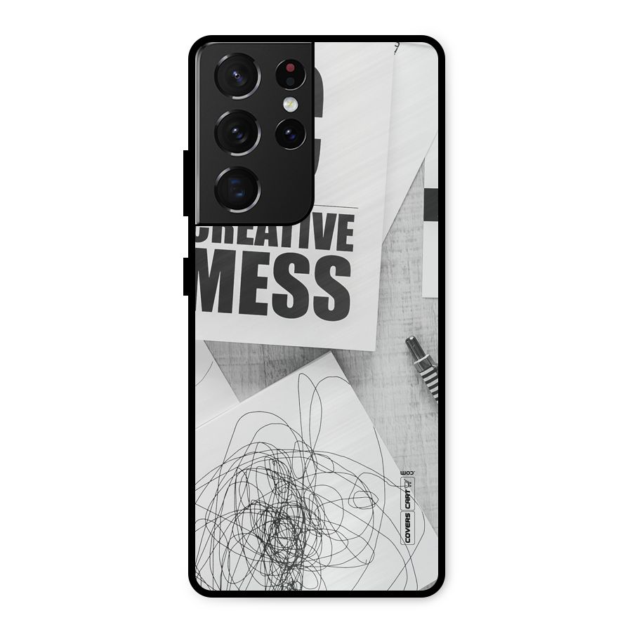 Creative Mess Metal Back Case for Galaxy S21 Ultra 5G
