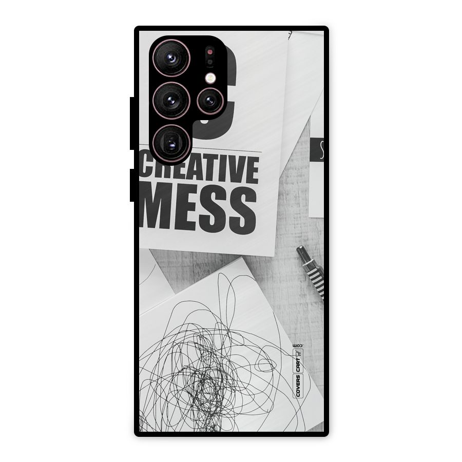 Creative Mess Metal Back Case for Galaxy S22 Ultra 5G