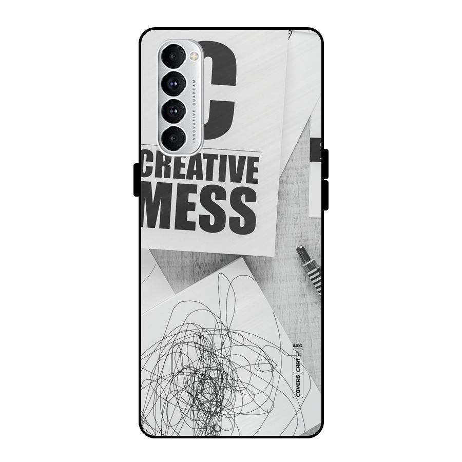 Creative Mess Metal Back Case for Oppo Reno4 Pro