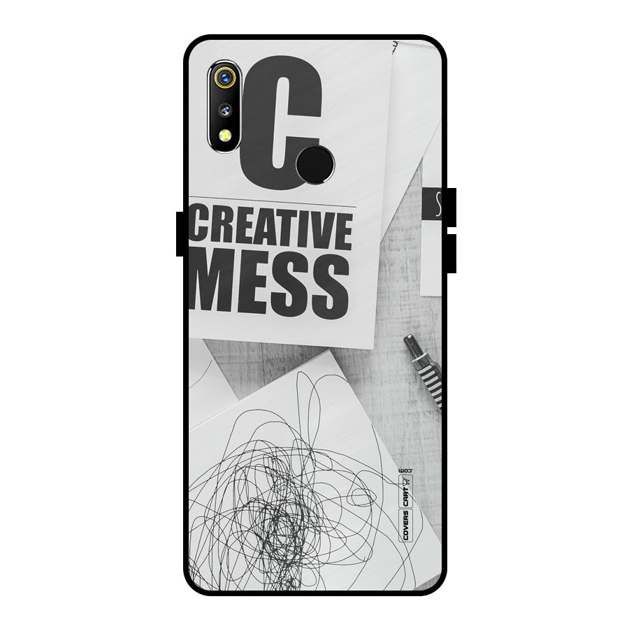 Creative Mess Metal Back Case for Realme 3i