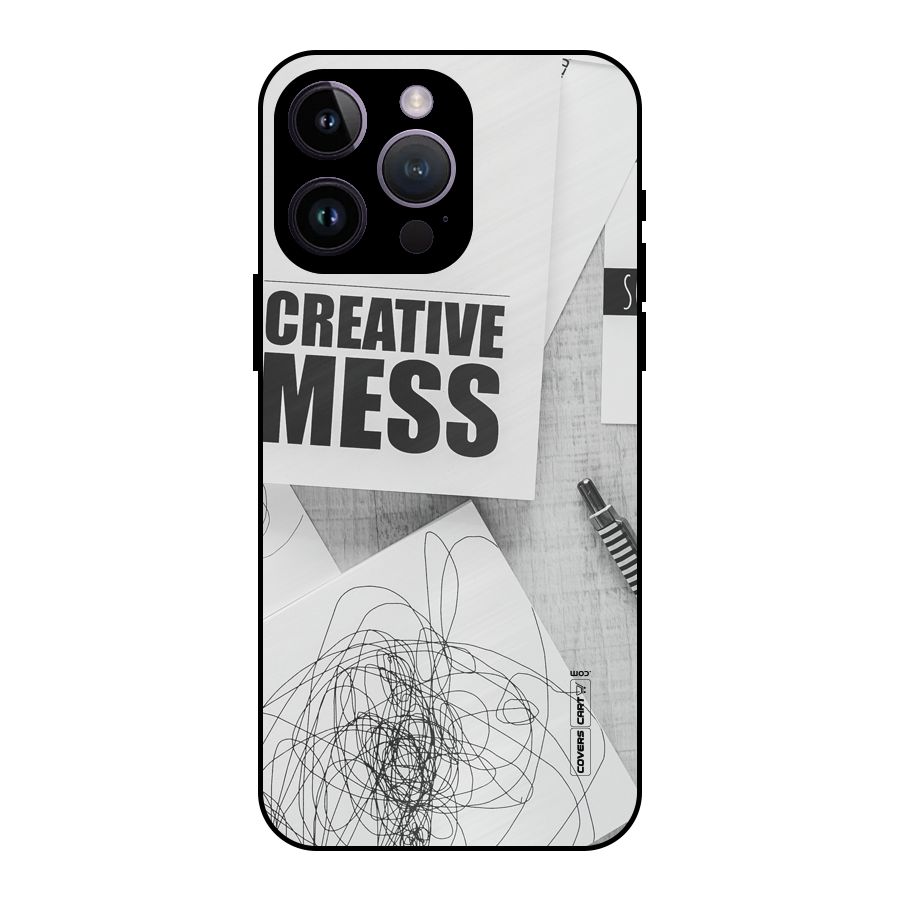 Creative Mess Metal Back Case for iPhone 14 Pro Max