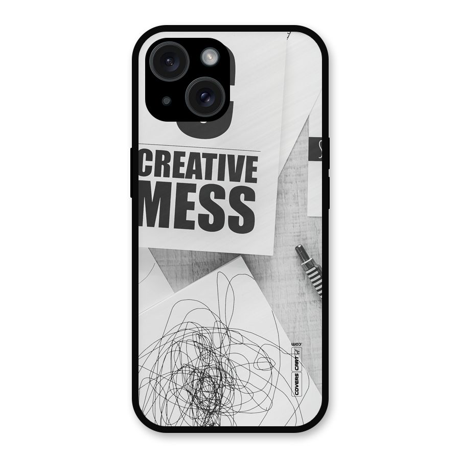 Creative Mess Metal Back Case for iPhone 15