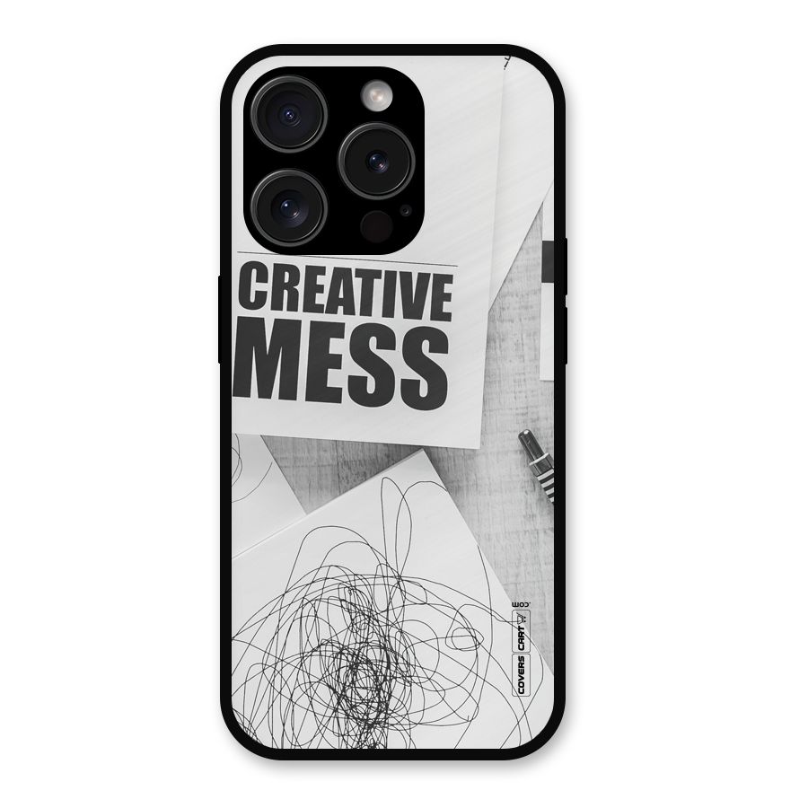 Creative Mess Metal Back Case for iPhone 15 Pro