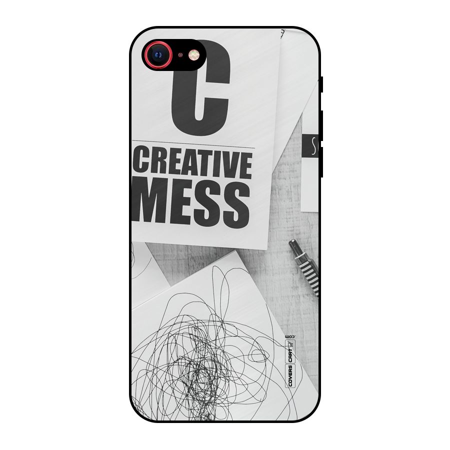 Creative Mess Metal Back Case for iPhone SE 2022