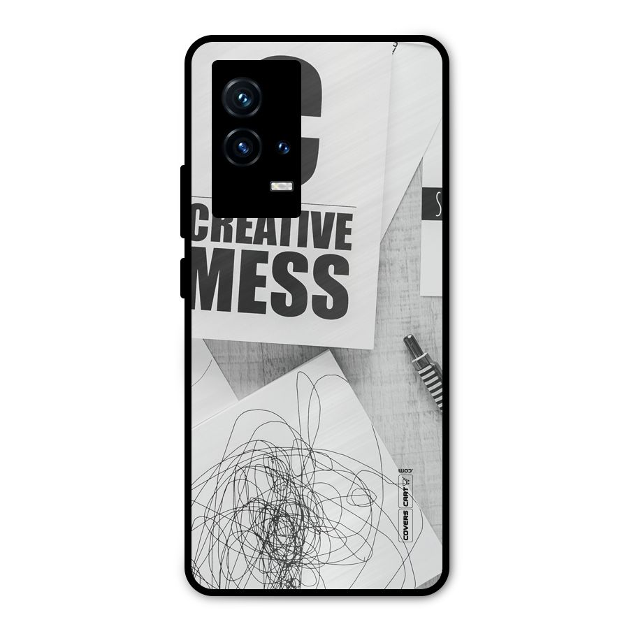 Creative Mess Metal Back Case for iQOO 9 5G