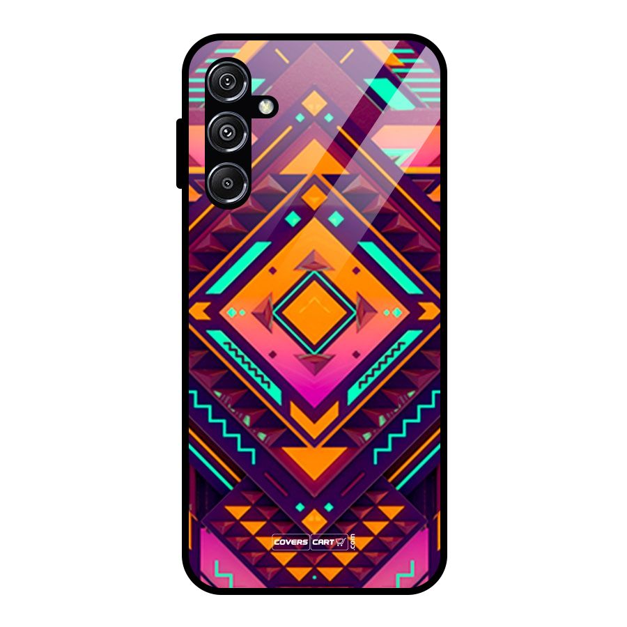 Creative Rhombus Glass Back Case for Galaxy M34 5G
