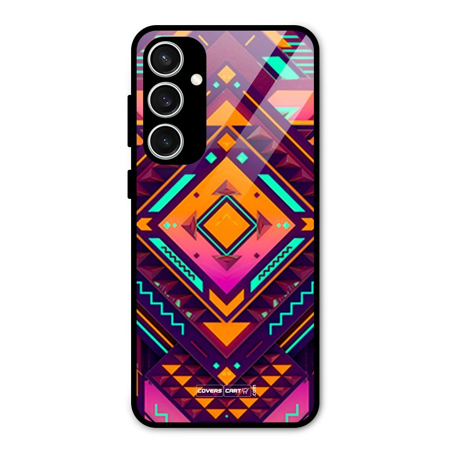 Creative Rhombus Glass Back Case for Galaxy S23 FE