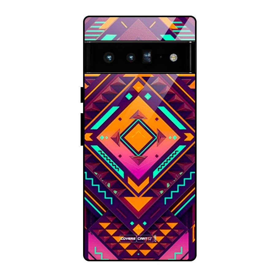 Creative Rhombus Glass Back Case for Google Pixel 6 Pro