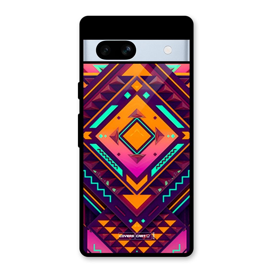 Creative Rhombus Glass Back Case for Google Pixel 7a
