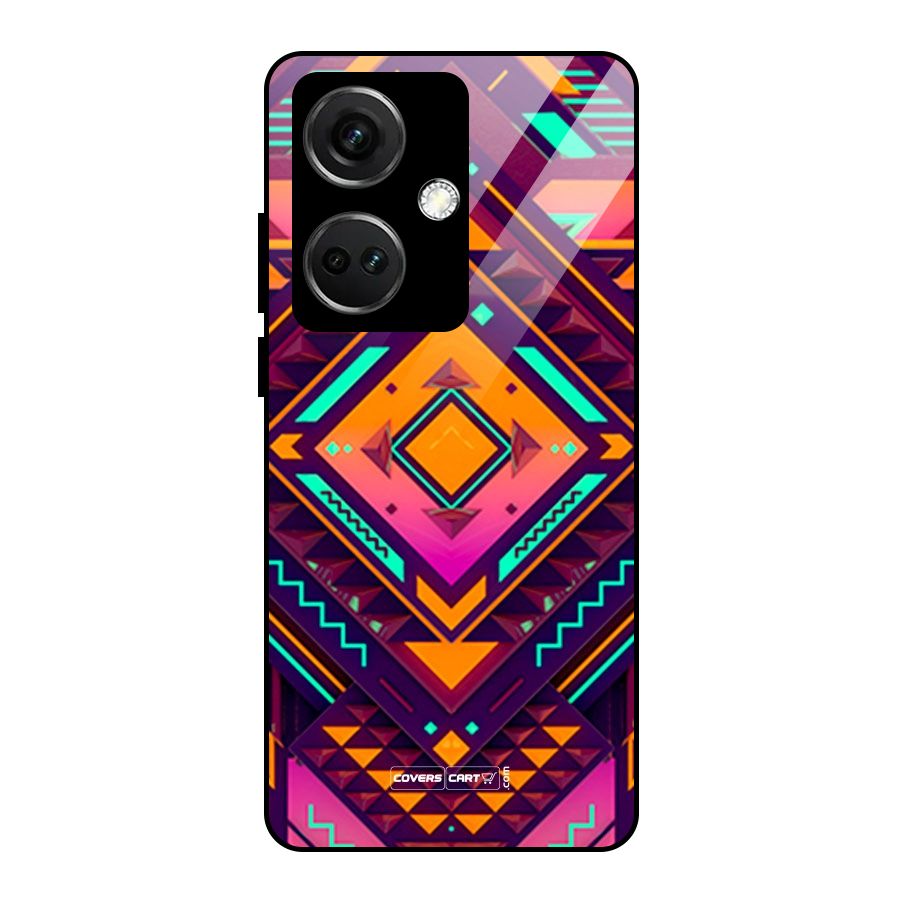 Creative Rhombus Glass Back Case for OnePlus Nord CE 3 5G