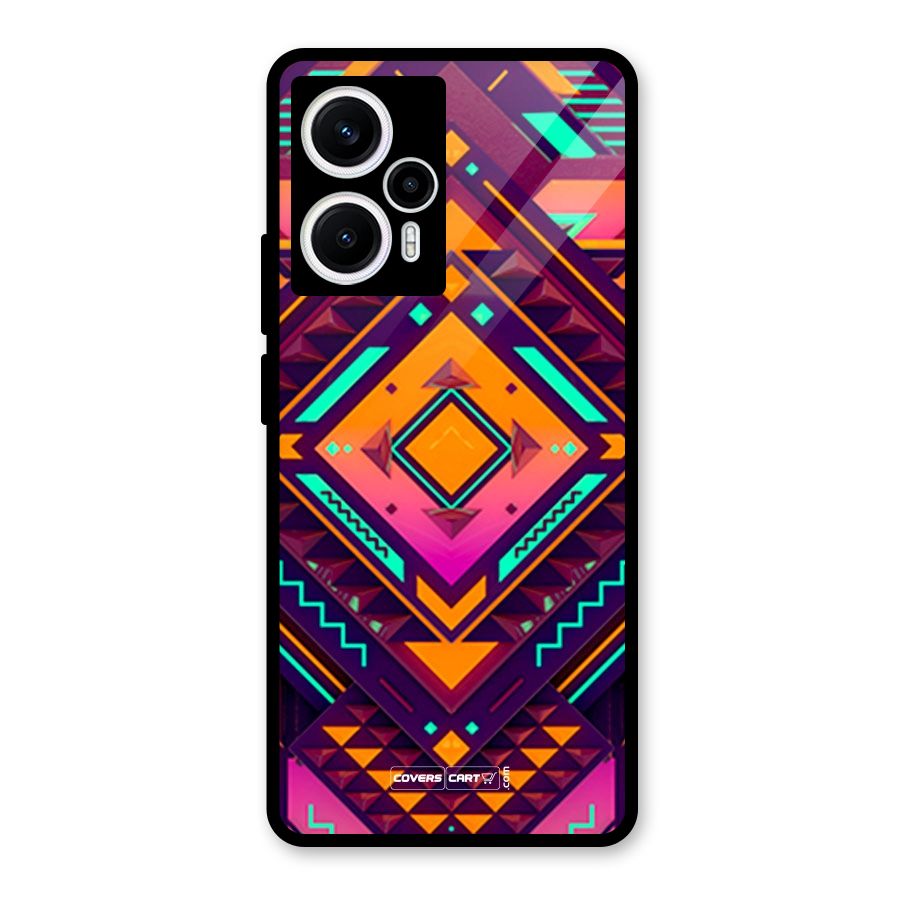 Creative Rhombus Glass Back Case for Poco F5