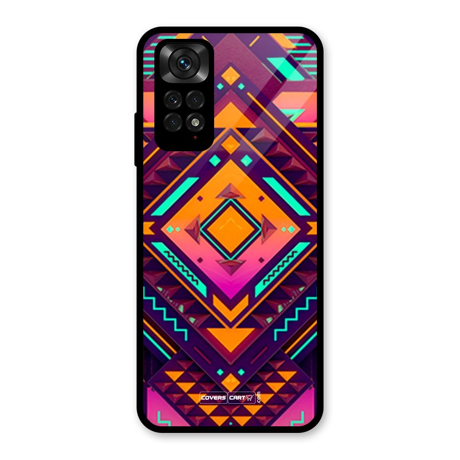 Creative Rhombus Glass Back Case for Redmi Note 11S