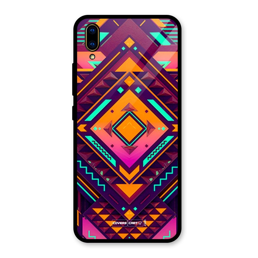 Creative Rhombus Glass Back Case for Vivo V11 Pro
