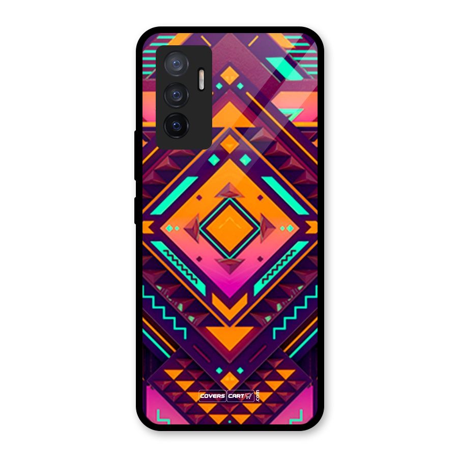 Creative Rhombus Glass Back Case for Vivo V23e