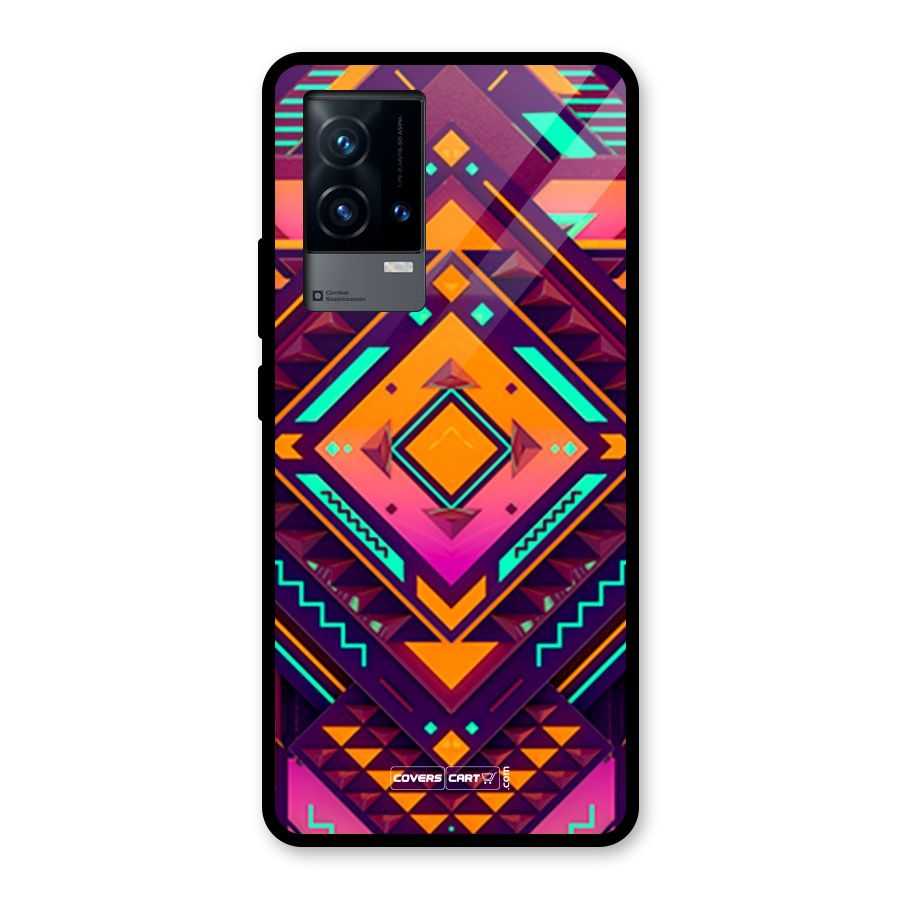 Creative Rhombus Glass Back Case for iQOO 9 5G