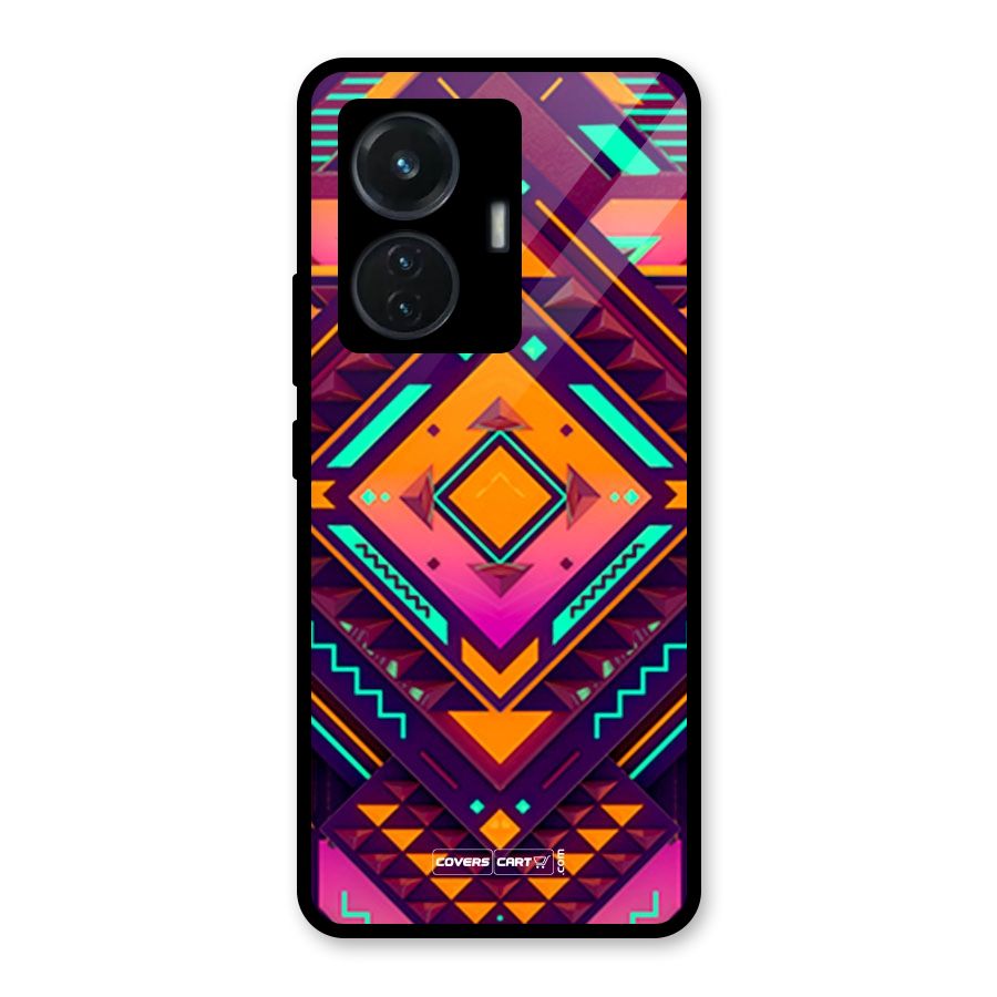 Creative Rhombus Glass Back Case for iQOO Z6 44W