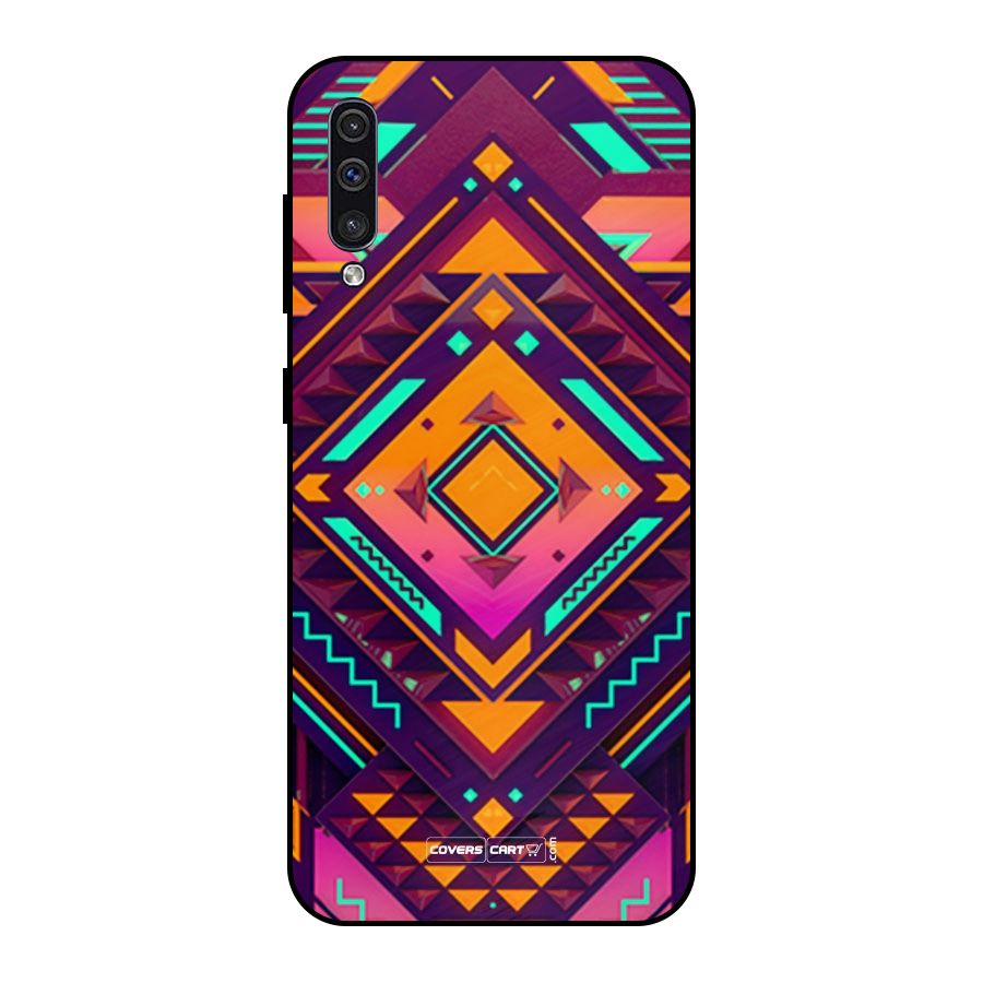 Creative Rhombus Metal Back Case for Galaxy A30s
