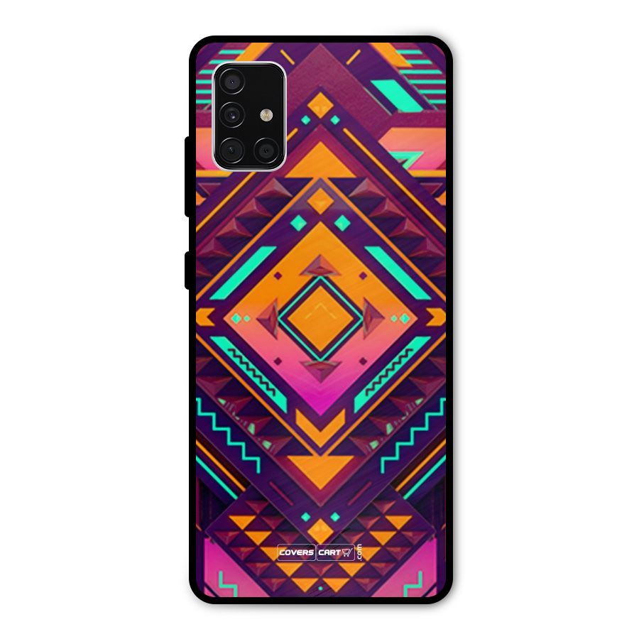 Creative Rhombus Metal Back Case for Galaxy A51