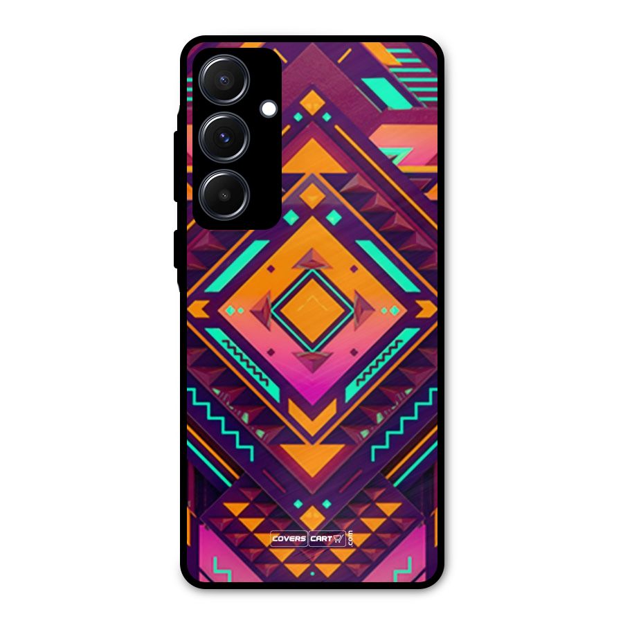Creative Rhombus Metal Back Case for Galaxy A55