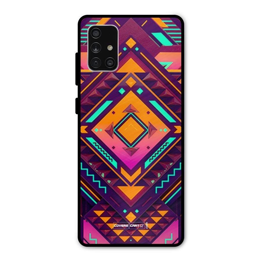 Creative Rhombus Metal Back Case for Galaxy A71