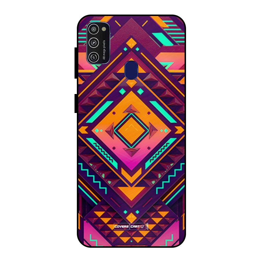 Creative Rhombus Metal Back Case for Galaxy M30s